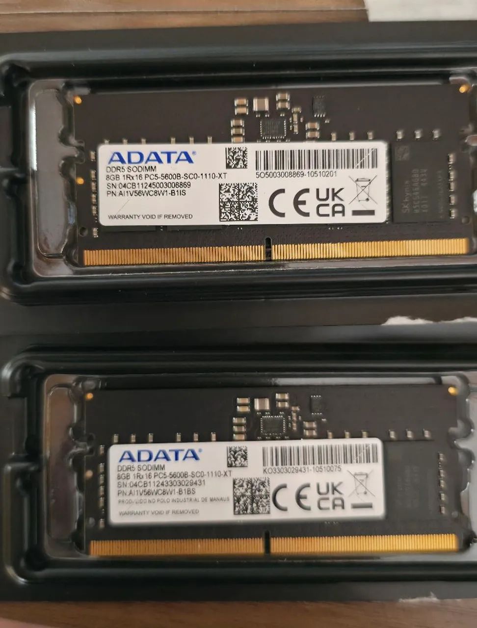 Memória Notebook 16GB (2x8GB) DDR5 5600MHZ ADATA ORIGINALl