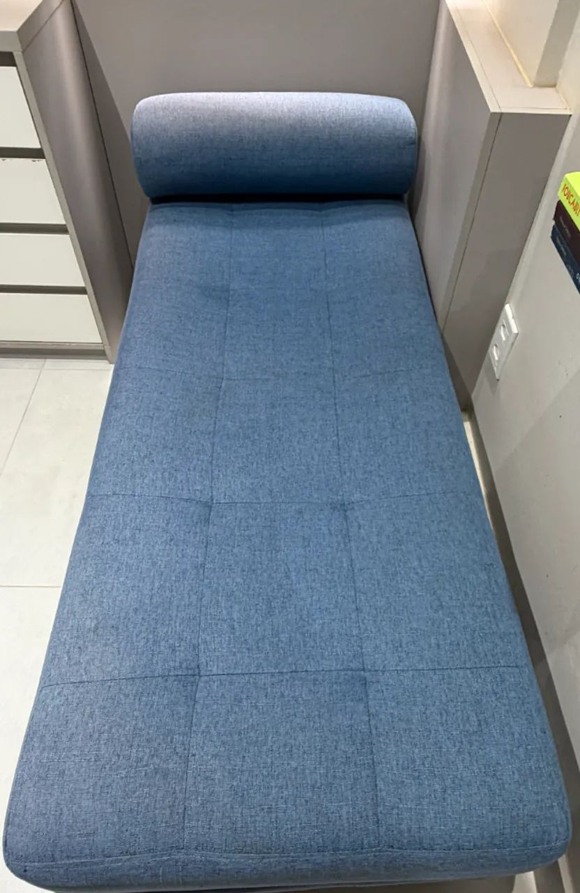 Recamier/Divã/Chaise azul de excelente qualidade - Foto 2