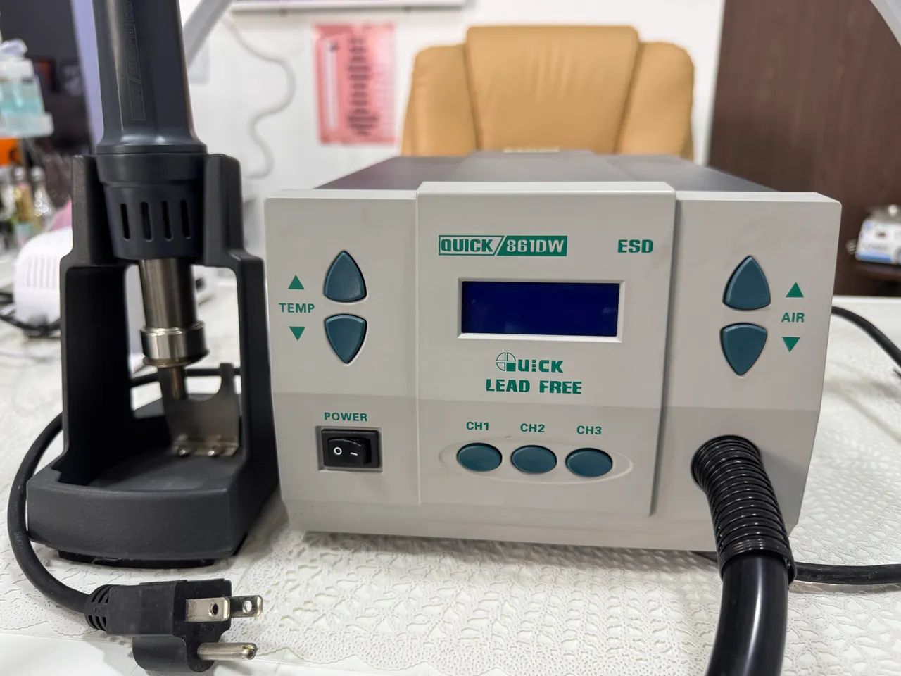 Quick 861DW 110V ou 220V - estação de ar quente - Foto 2