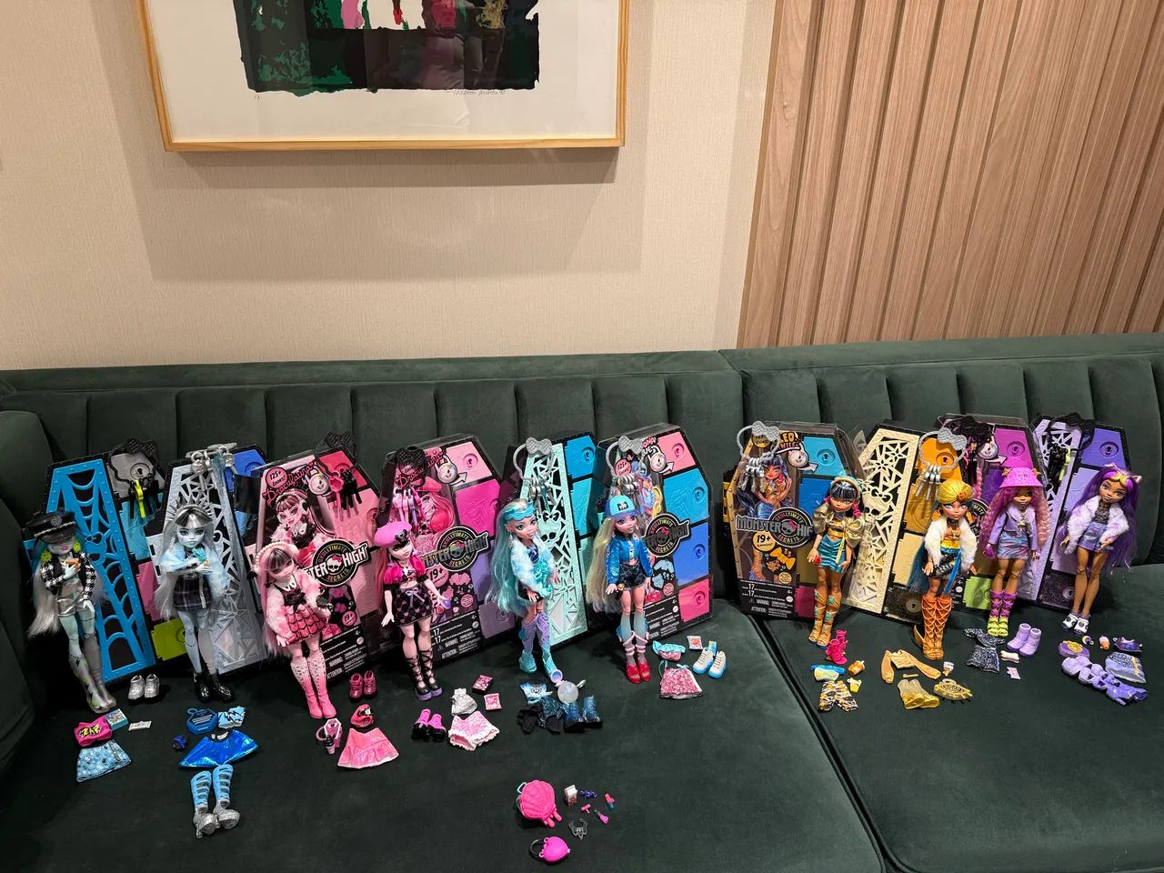 Lote de 10 bonecas Monster High Skulltimate Secrets Wave 1 e Wave 2