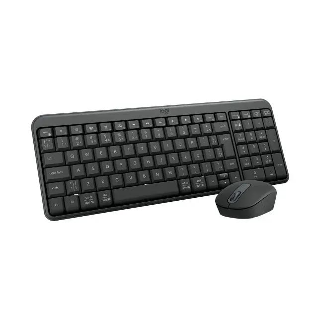 Combo Teclado e Mouse Sem Fio Logitech MK250 Bluetooth com Design Compacto, Mouse Ambidest