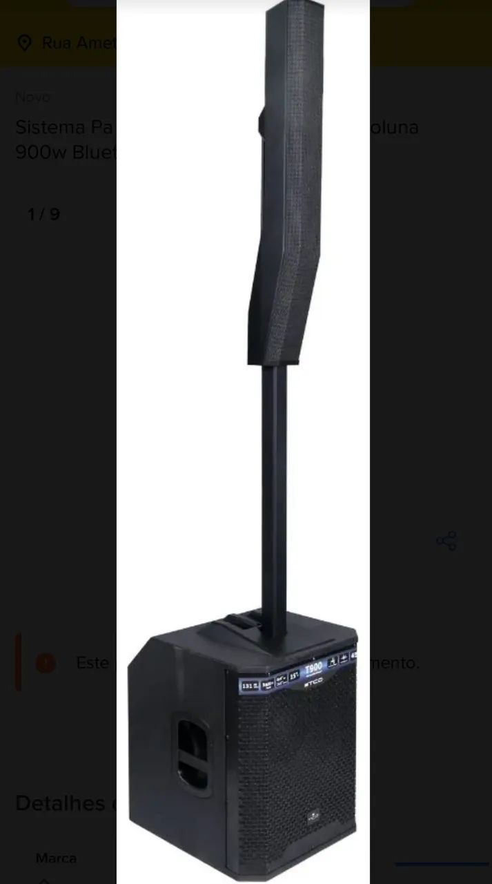 Vendo caixa ativa TCD T900.  - Foto 4