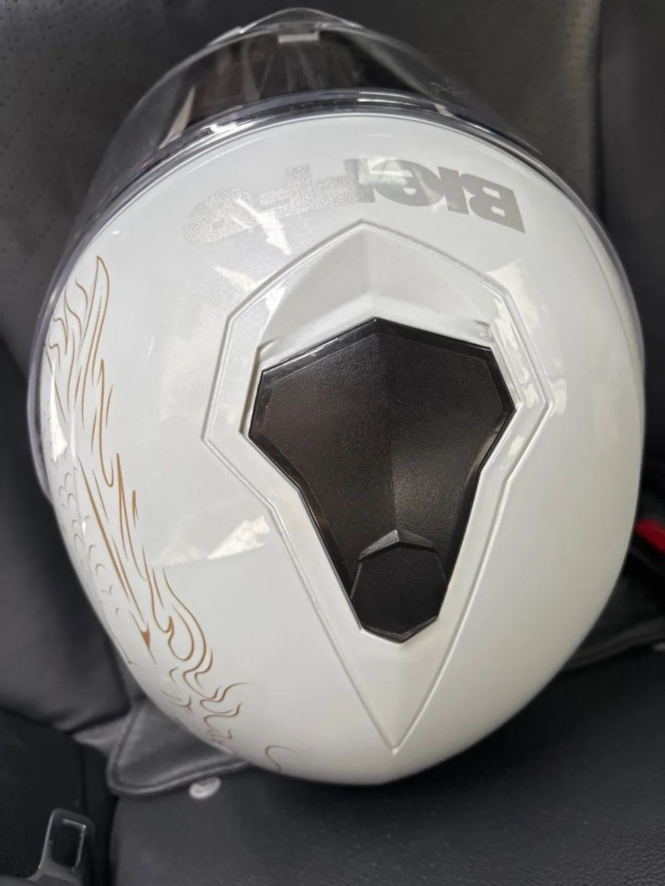 Capacete Bieffe B12 Imperium Branco - Foto 4