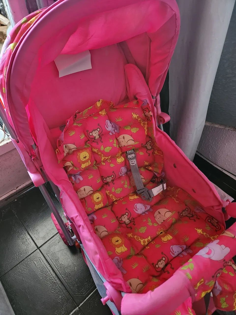 Carrinho de bebê jumbo baby rosa - Foto 4