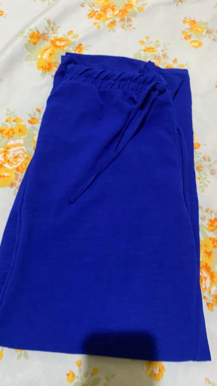 Calça pantalona azul - Foto 3