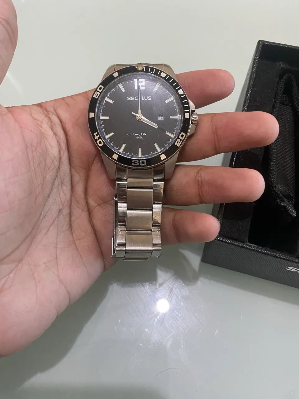 Vendo relógio original da seculus modelo long life 5ATM - Foto 2