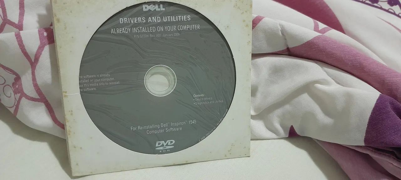 Cd instalação DELL ano 2009