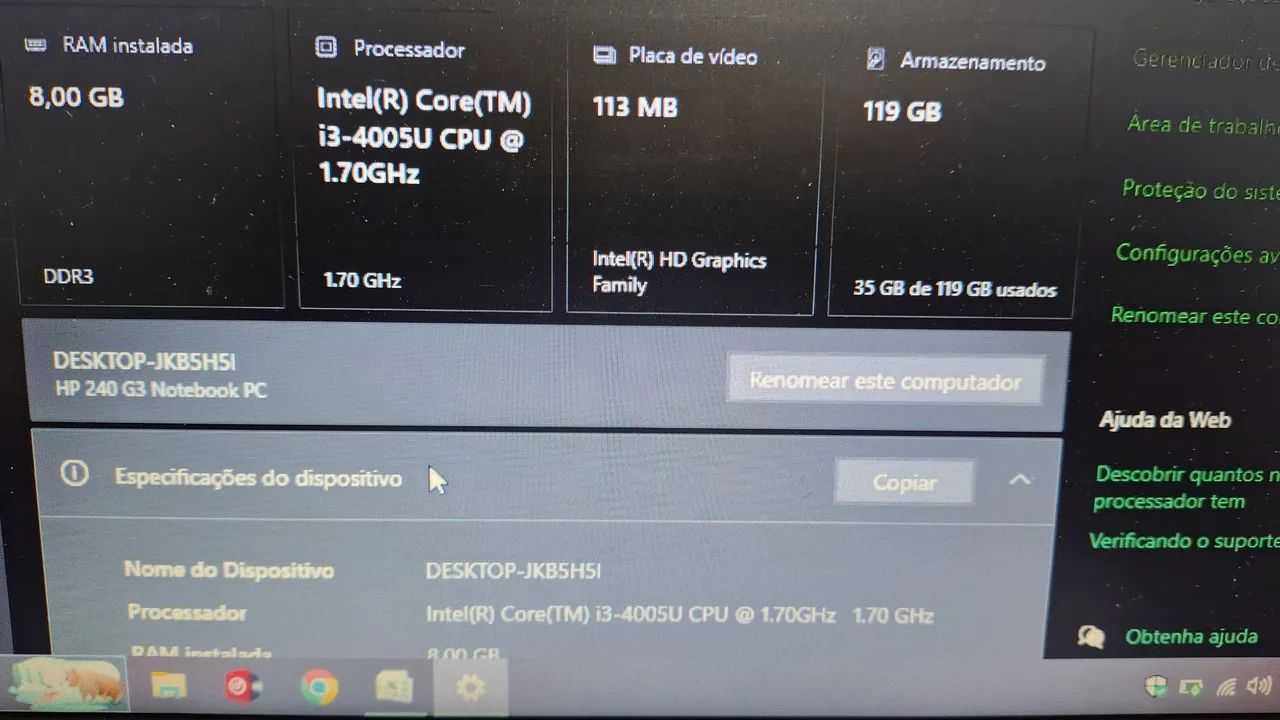 Notebook HP 240 com 8Gb ram, I3 e SSD como novo - Foto 2