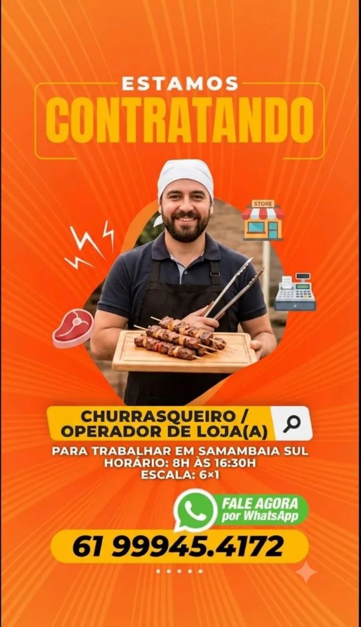 Churrasqueiro/Operador de Loja