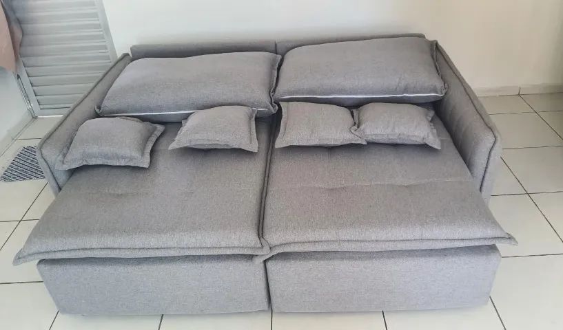 Sofá-Cama 2 em 1 - 2 Metros - Excelente Estado - Foto 3