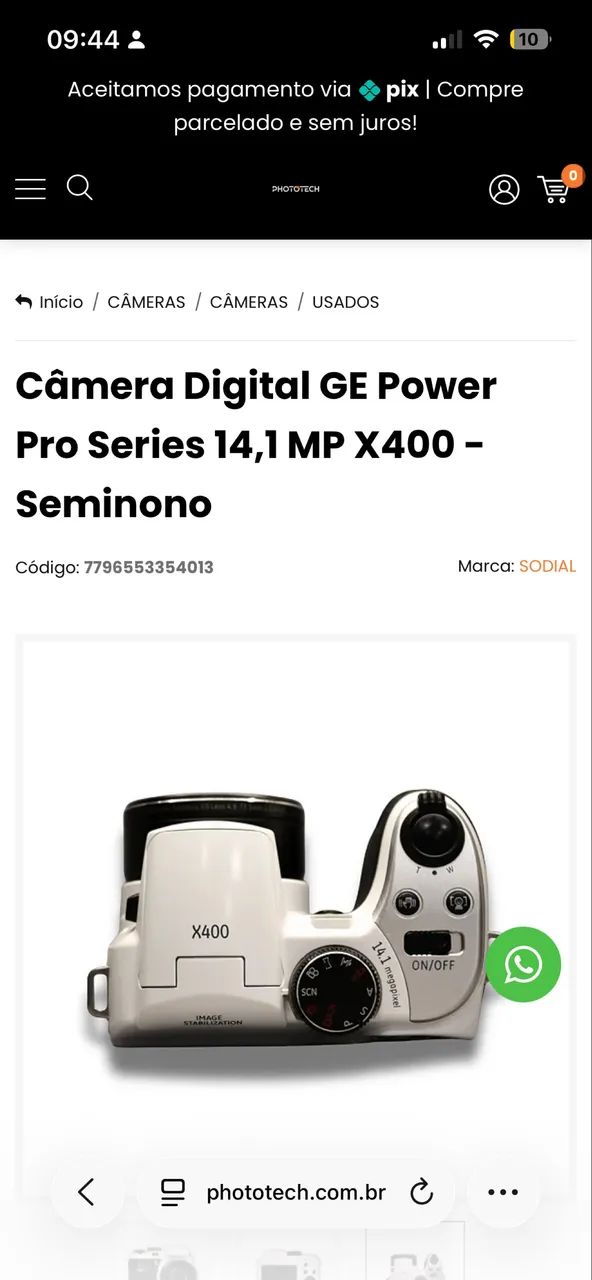 Câmera fotográfica 
