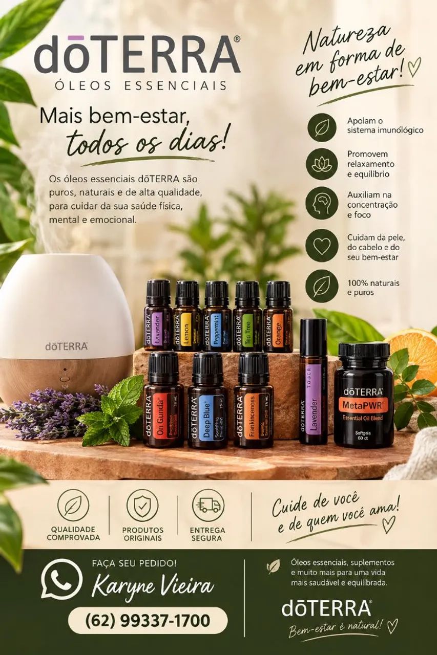 Do Terra produtos - óleos essenciais 
