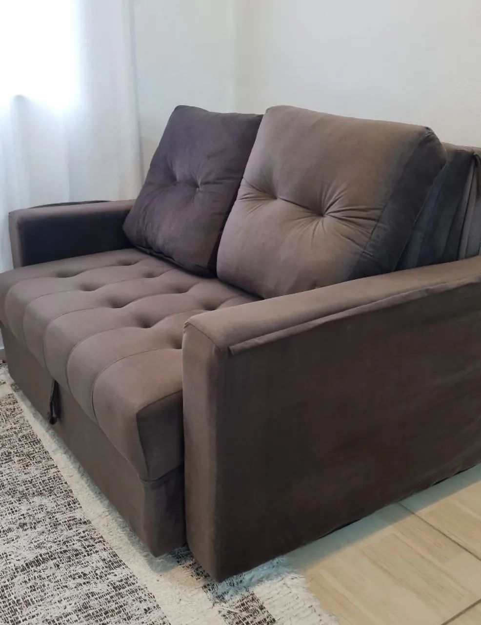 Sofá cama dois lugares. Novo! 