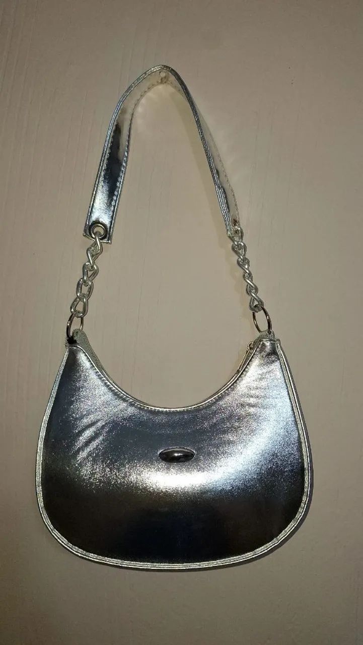 Bolsa Ombro Prata 