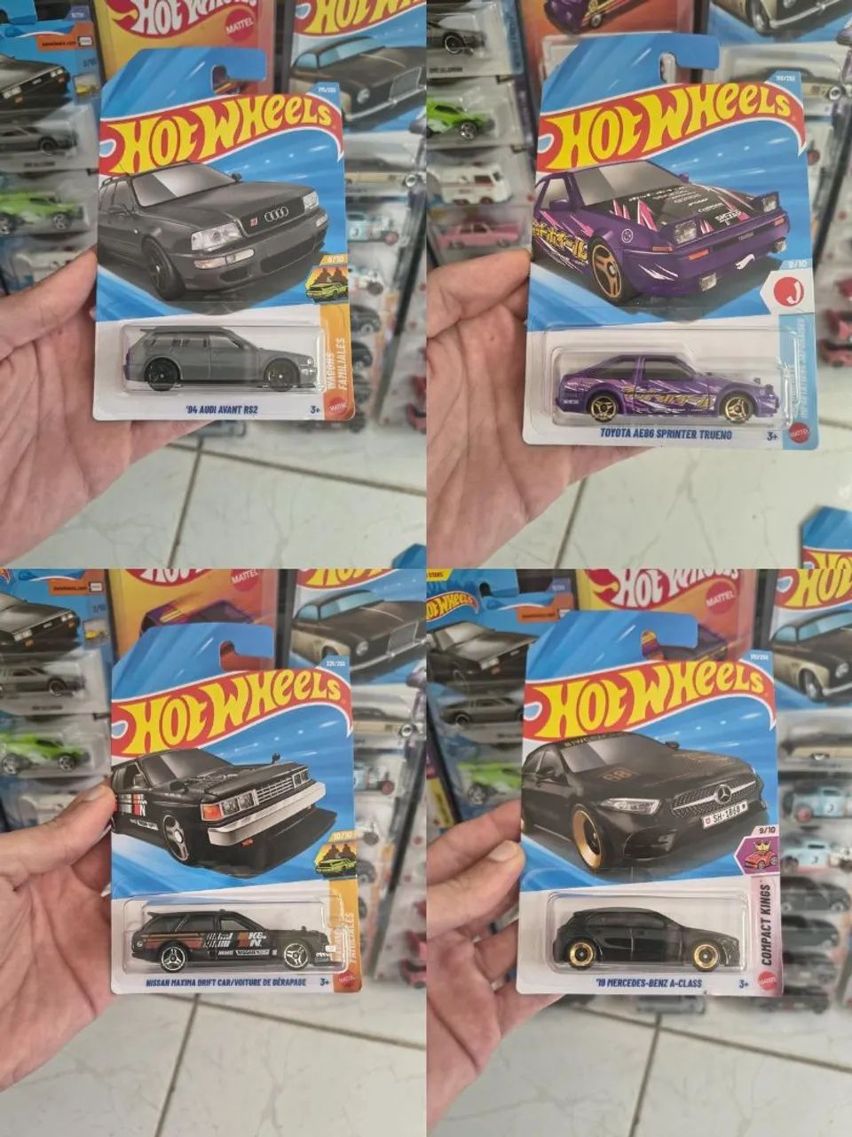 Lote de 4 Miniaturas Hot Wheels