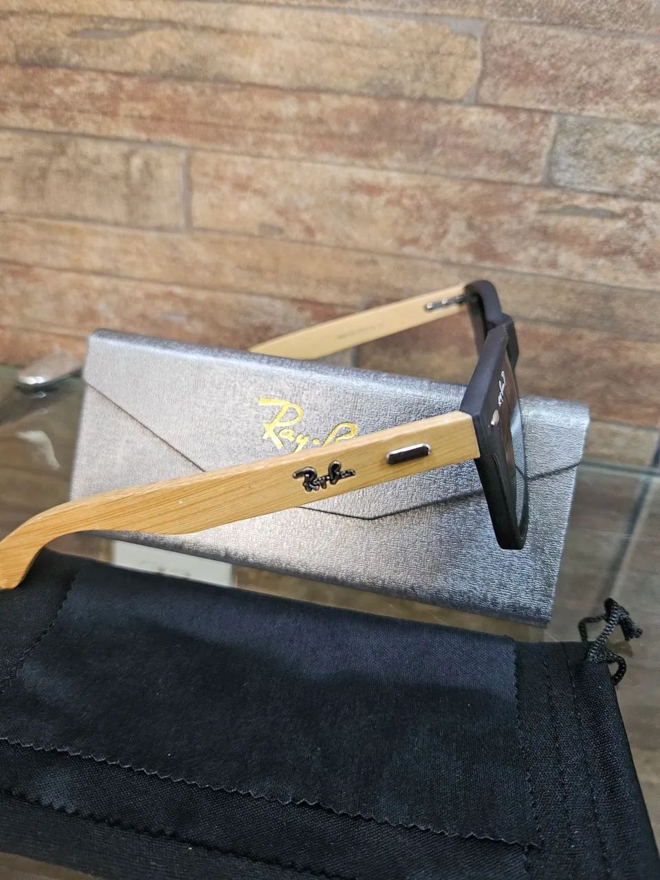 Óculos  Wayfarer Bambu Lentes polarizadas  - Foto 3
