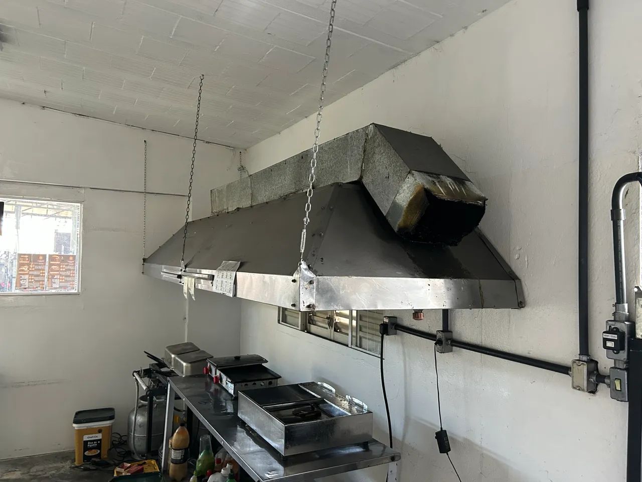 COIFA INDUSTRIAL EM INOX - 3,22 x 0,91 m