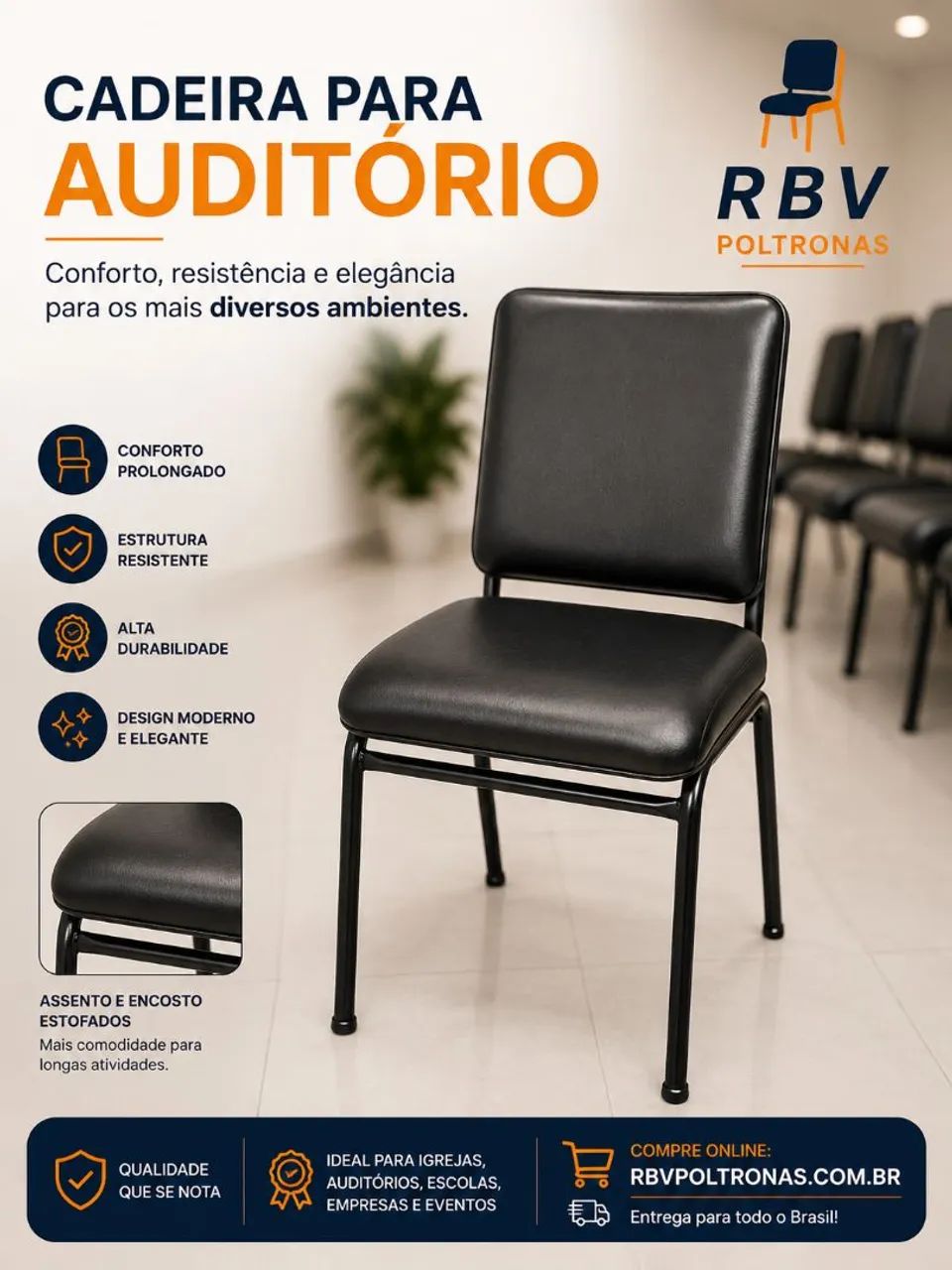 Cadeiras Auditório Rbv 