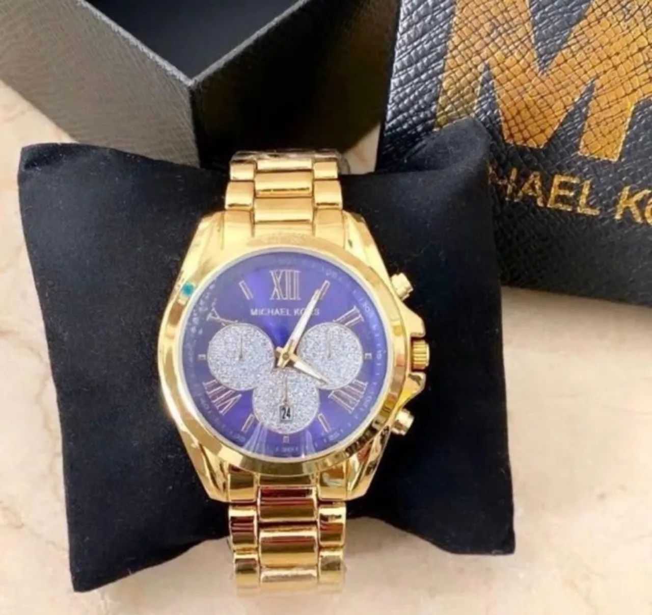 Relógio Feminino Estilo Michael Kors Bradshaw Chronograp - Foto 4