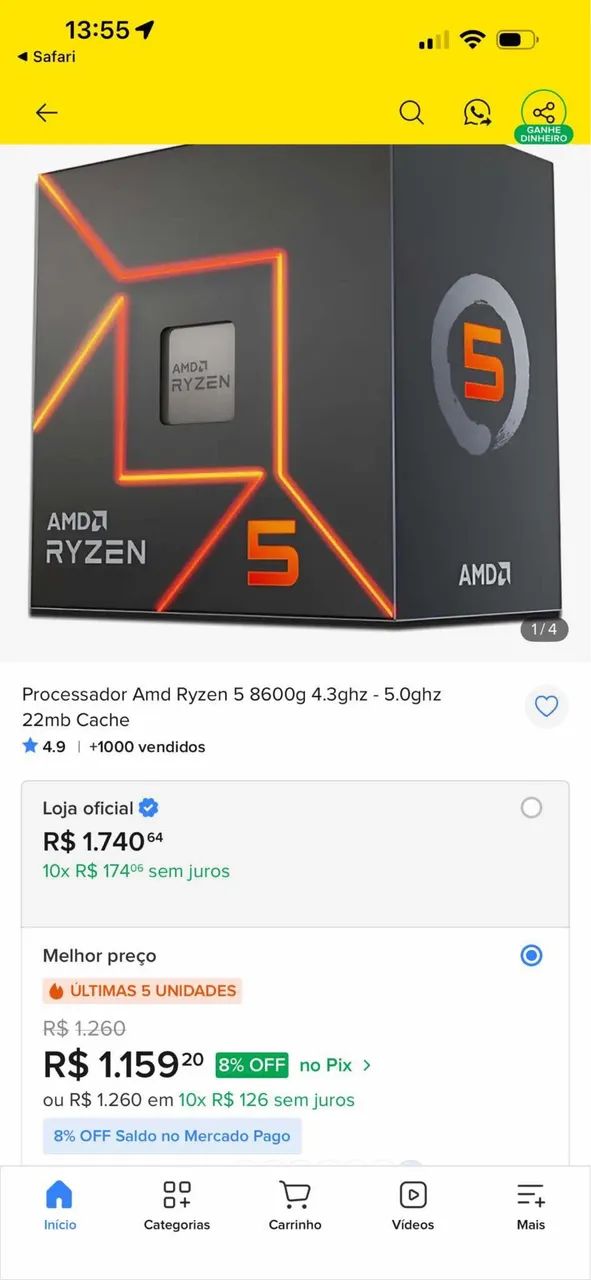 AMD RYZEN 5 8600G - AM5 - Foto 4