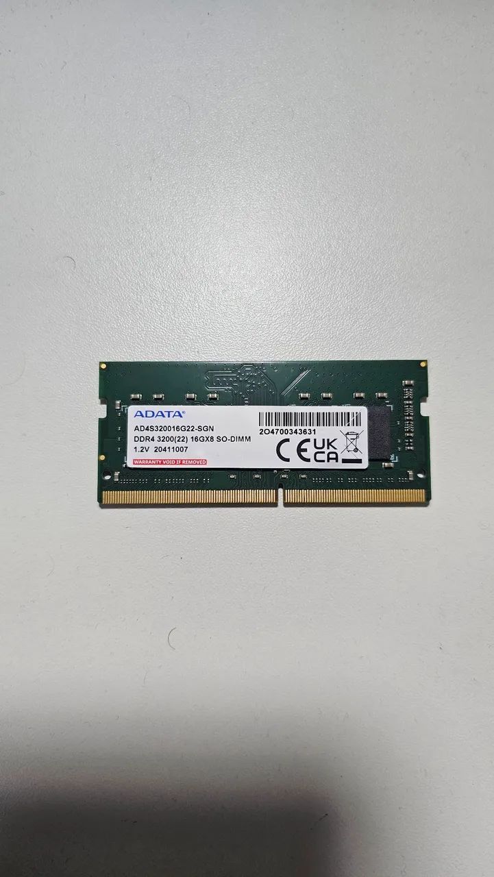 Memória RAM 16GB DDR4 Notebook