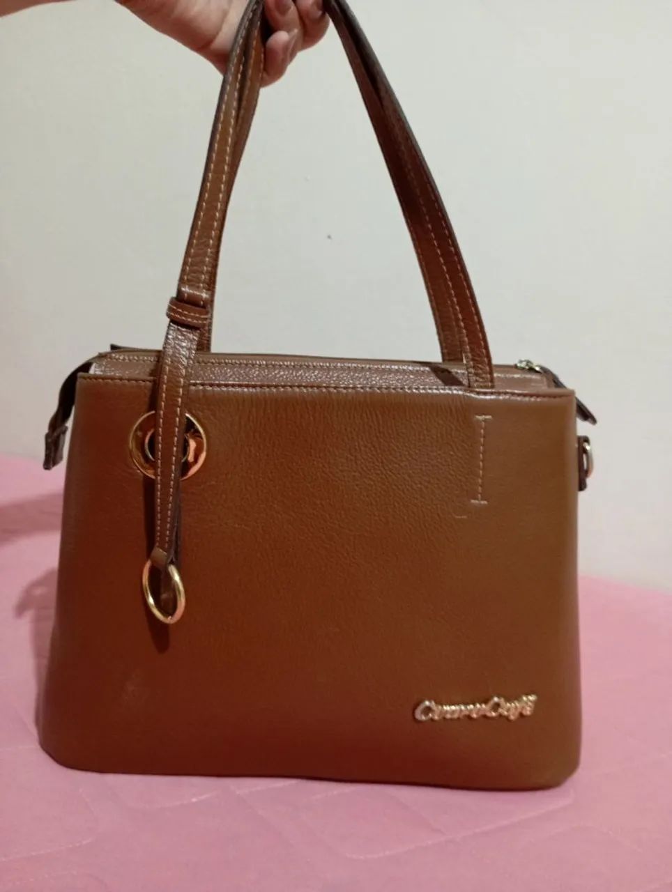 Bolsa couro café 