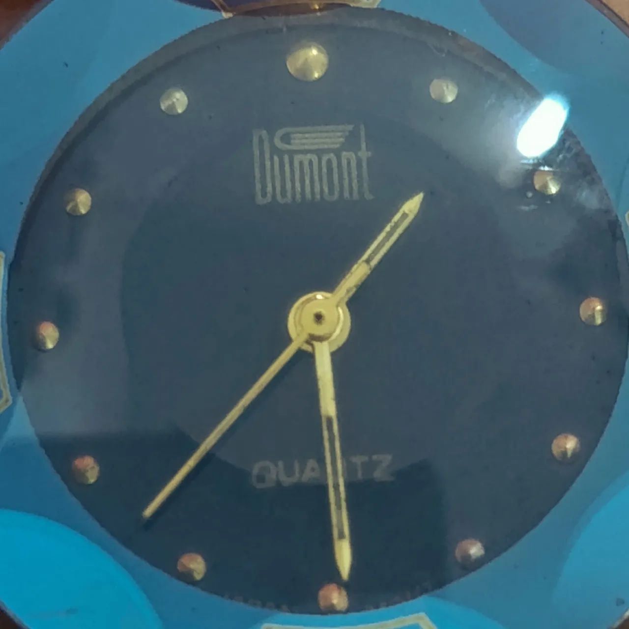 Relógio DUMONT Quartz Azul Lapidado Sem pulseira  - Foto 5
