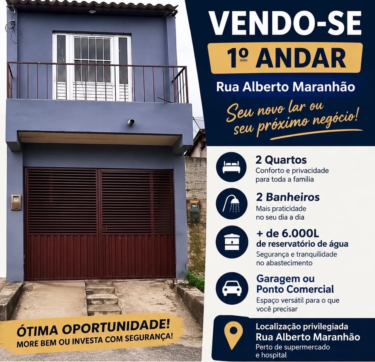 1º andar no centro 