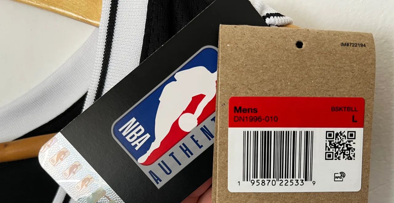 Regata Jersey NBA - Nike - Brooklyn Nets Preta - Tam G - Foto 3