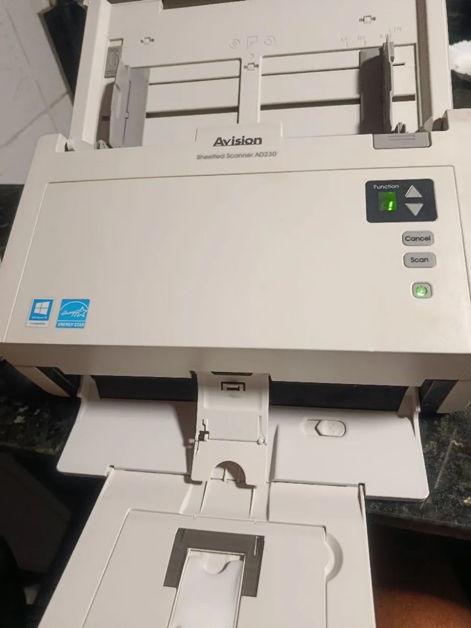 Scanner avision ad230 funcionando perfeitamente com fonte e Cabo 