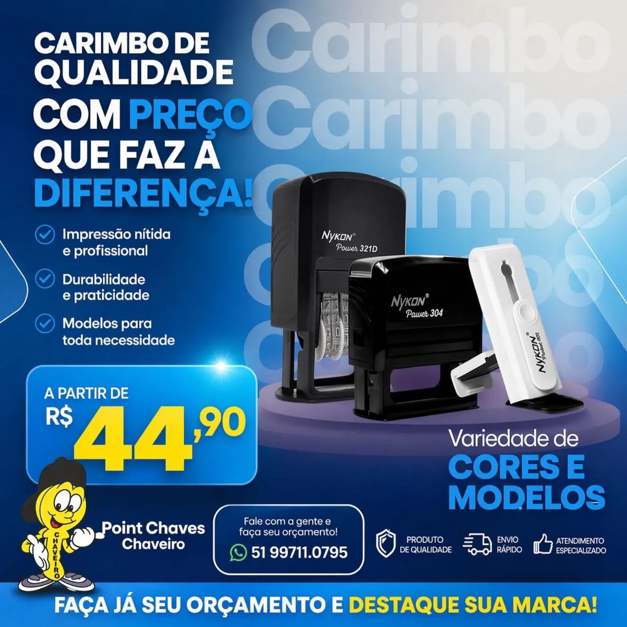 Carimbo de bolso entrega em até 1 dia - Foto 5