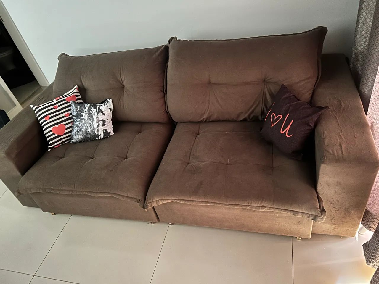 Sofá Retrátil reclinável 2,50m HIGIENIZADO436600698328197122