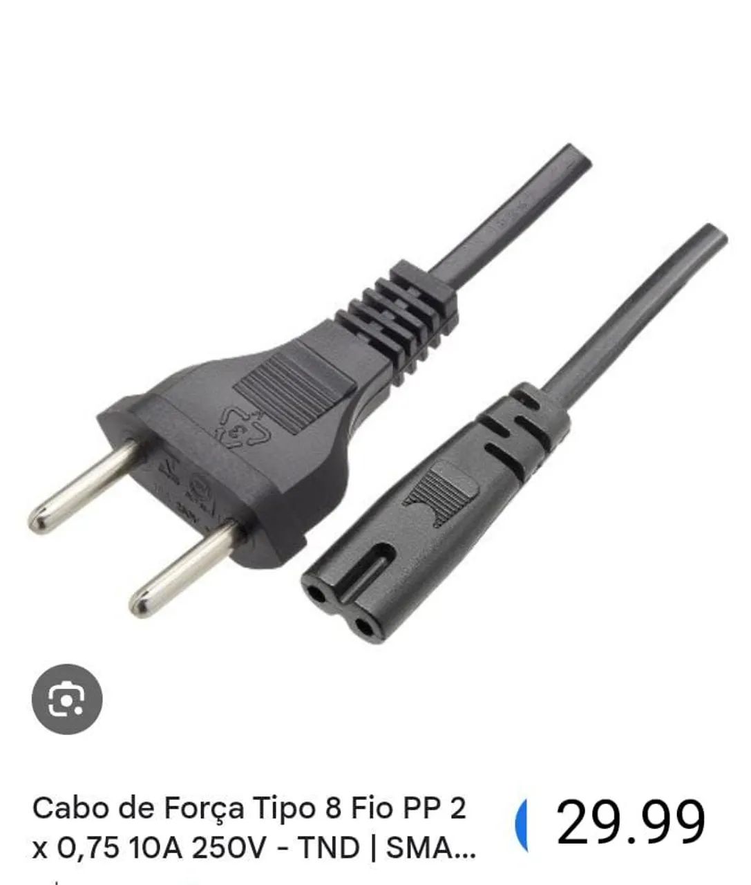 Cabo força computador impressora HP vários modelos  - Foto 2