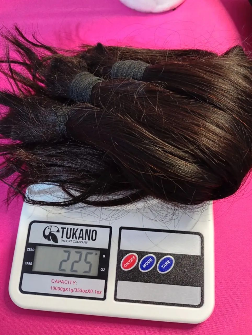 Cabelo humano 43 cm