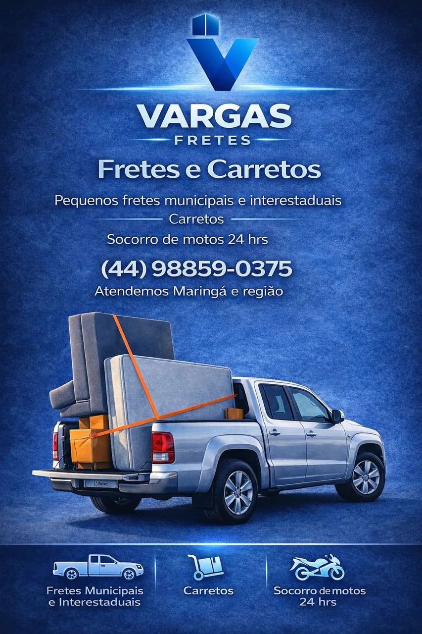 Frete , Descartes , auto socorro de motos 24hrs 
