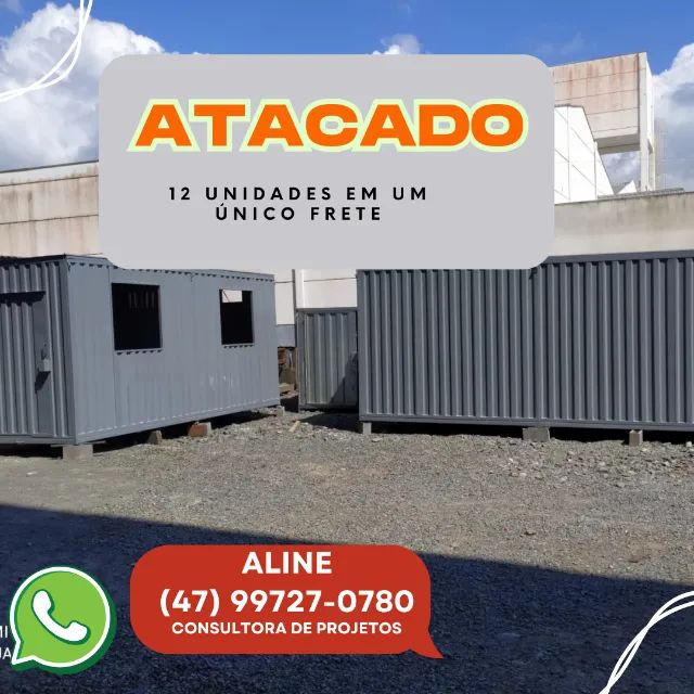 Container 6 Metros Desmontável - Aço Galvanizado