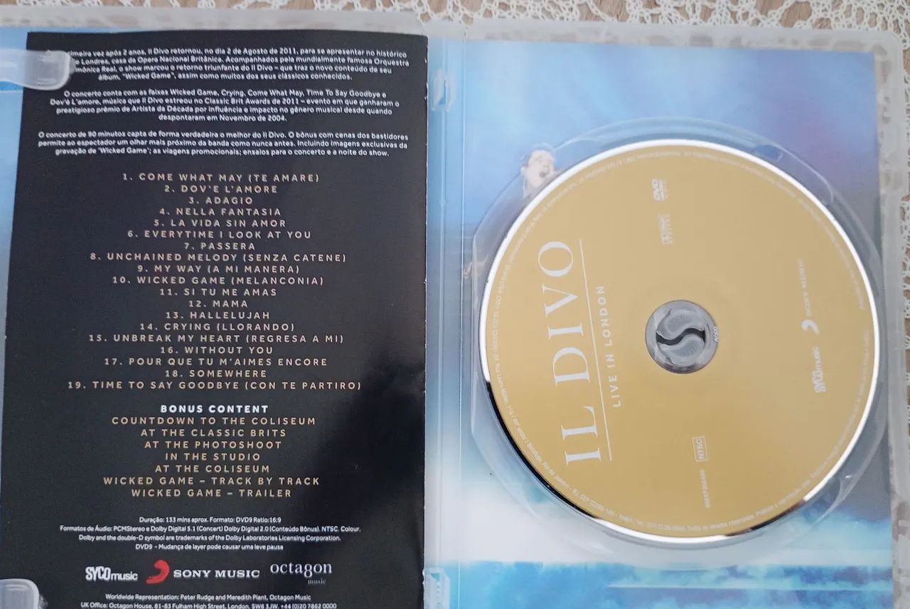 DVD Internacional IL DIVO Live in London  - Foto 2