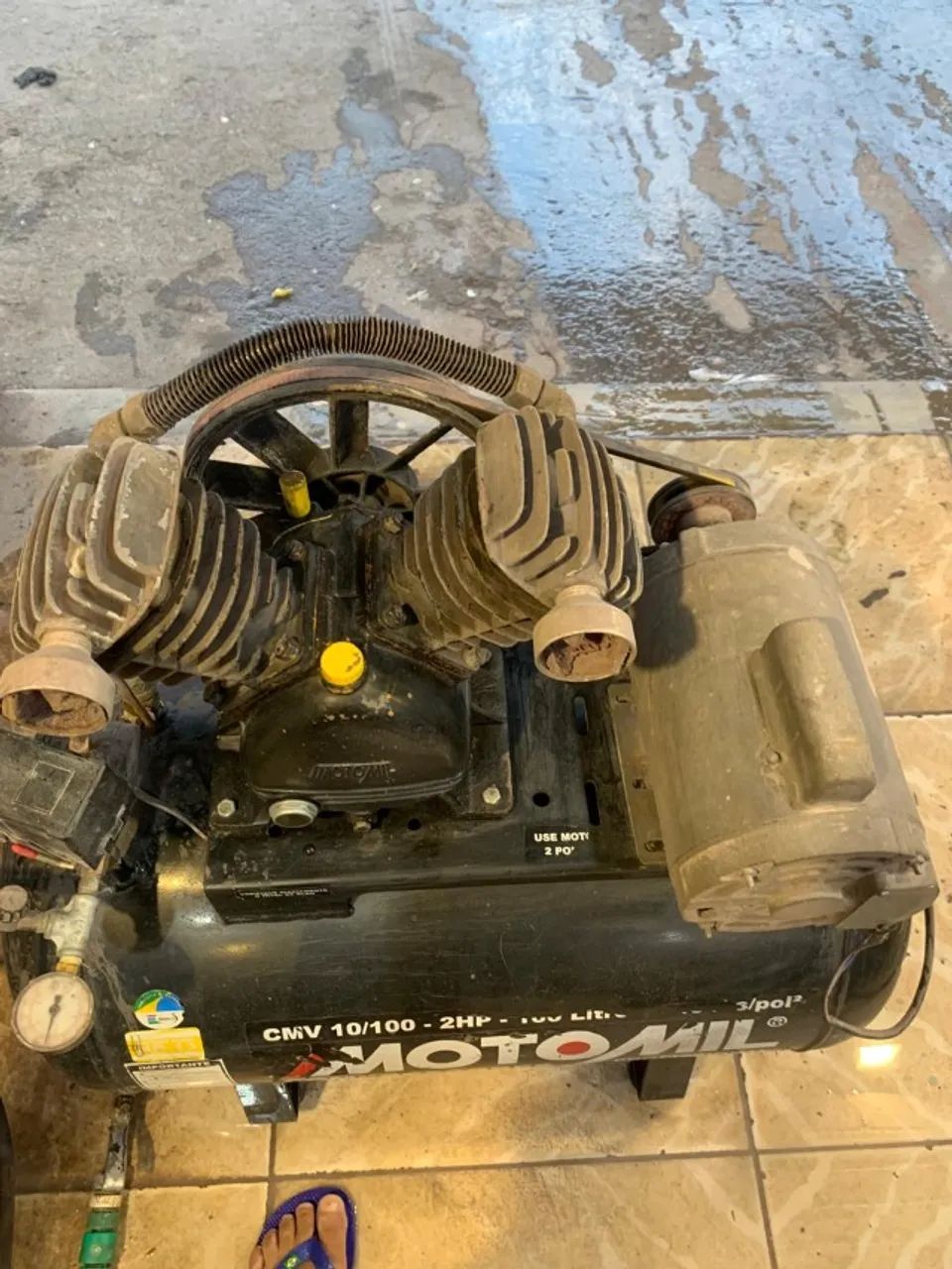 Compressor Moto mil 100 litros - Foto 2