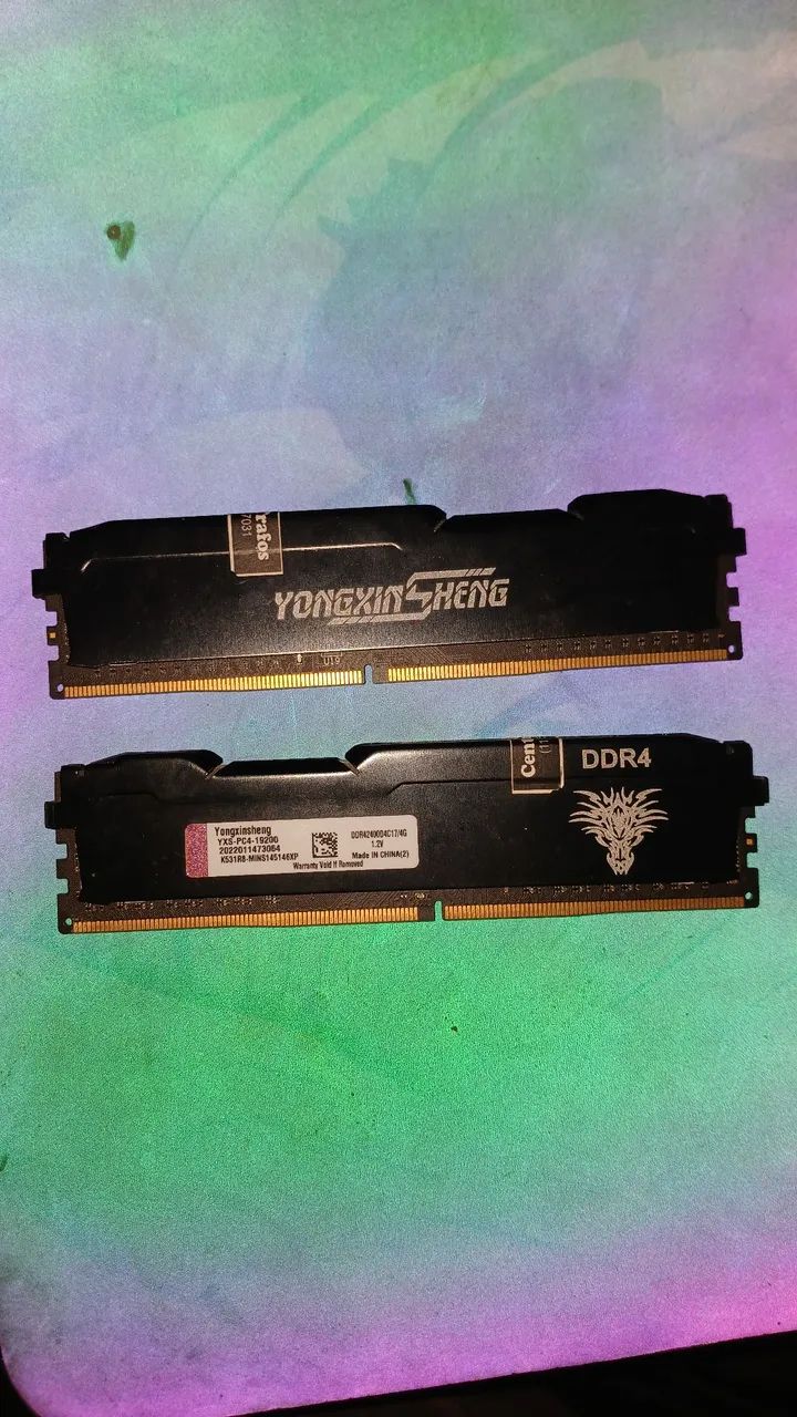 Memória RAM 2x4 ddr4 2400mhz