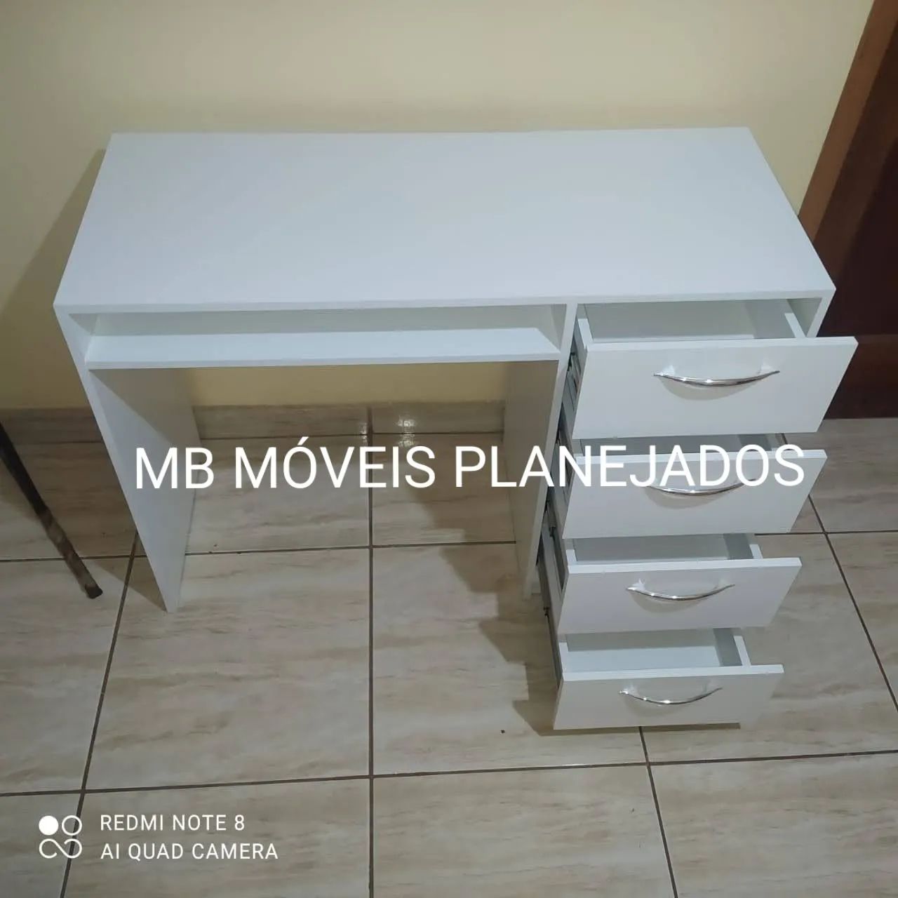 Mesa nova para nails designer 100% MDF branco  - Foto 2
