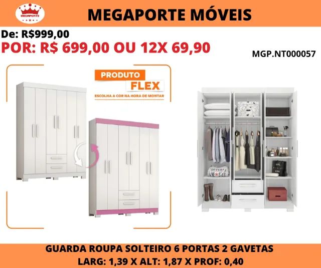 Guarda Roupa Solteiro NT 1,39 - Foto 2