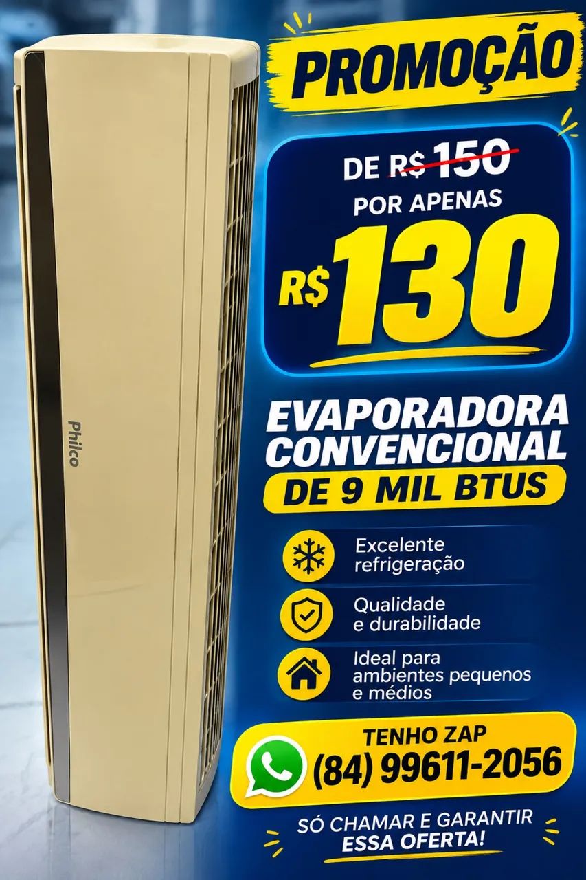Evaporadora 9 mil btus