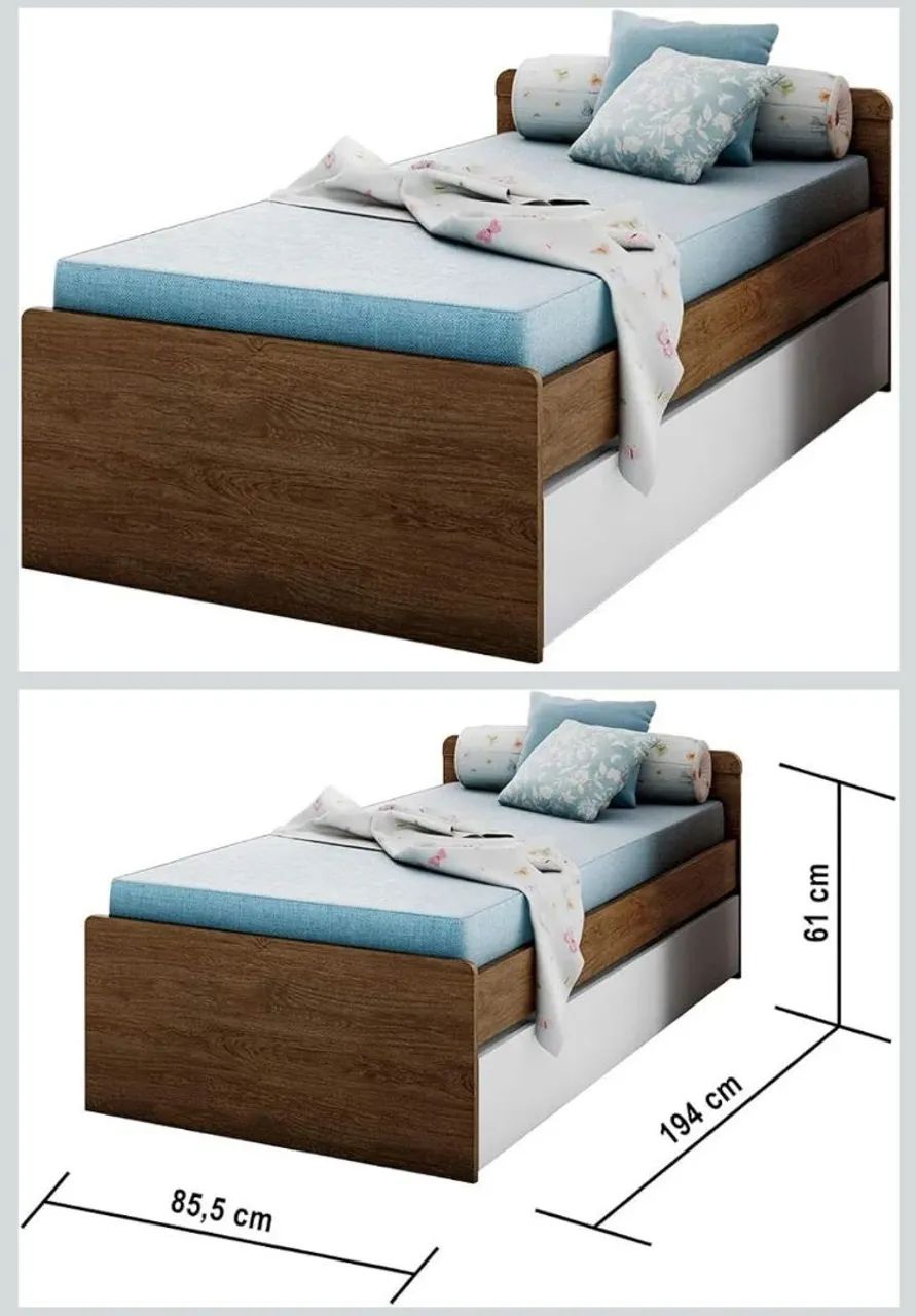 Vendo cama de solteiro gavetão. - Foto 3