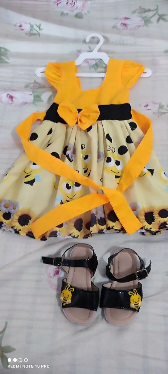 Vestido e Sandália da Abelhinha  - Foto 2