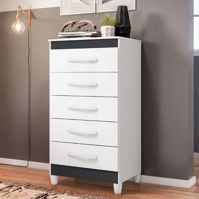 CÔMODA e. 5 GAVETAS Dividimos Em Até 10x Sem Juros - Foto 4