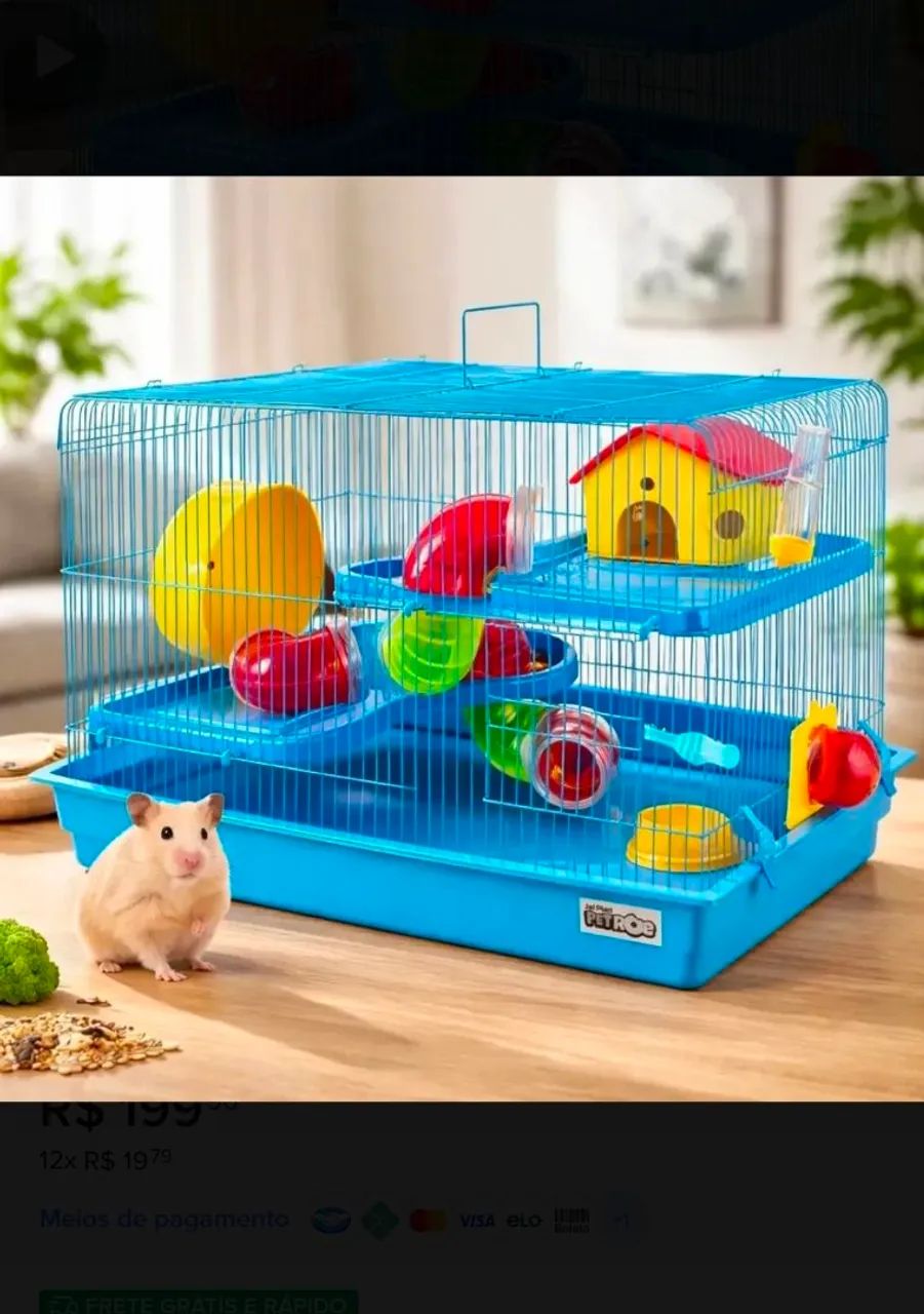 Vendo gaiola de hamster X acessórios kit completo - Foto 2