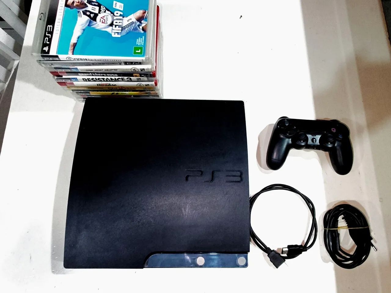PS3 (funcionando perfeitamente)jogos e manete  - Foto 3