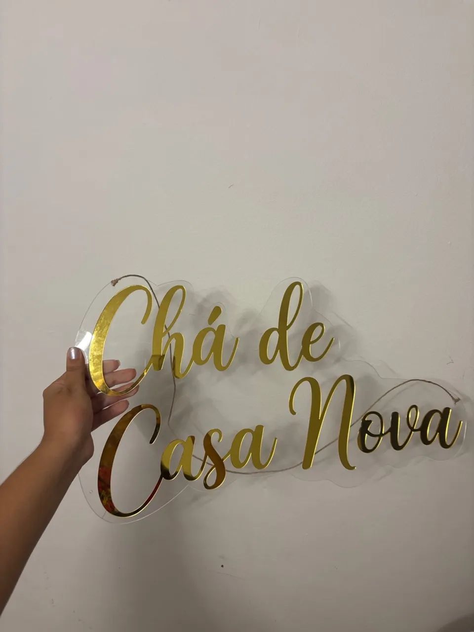 Placa Chá de casa nova