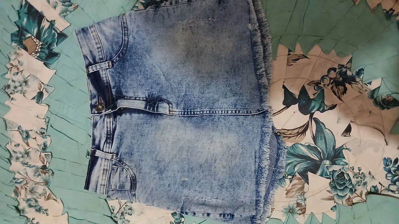Short saia jeans 