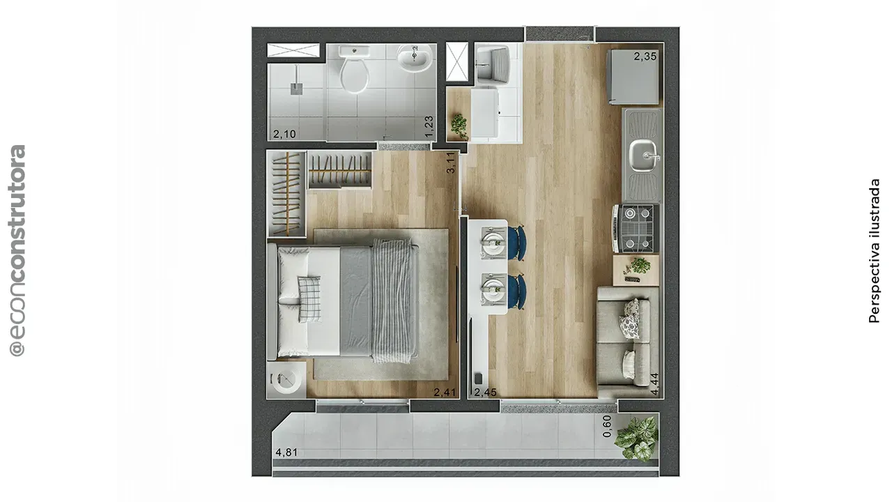 PLANTA 28m²